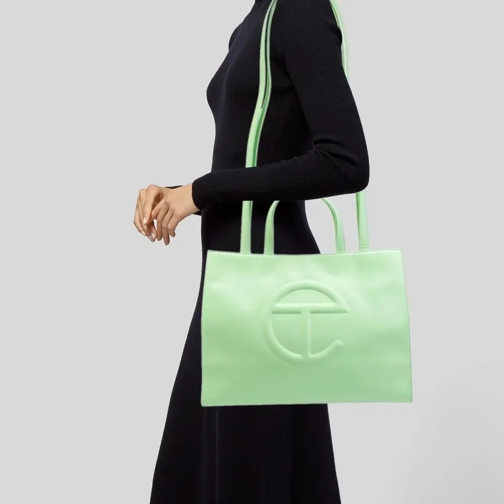 TELFAR•Medium tote double mint green